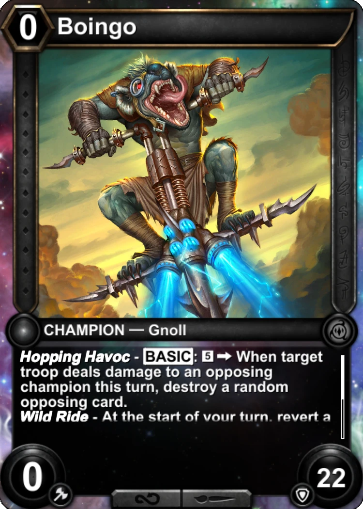 Boingo: the official card image