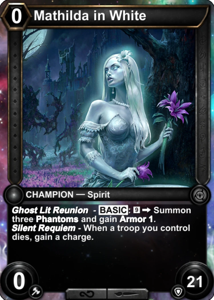 Mathilda in White: the official card image