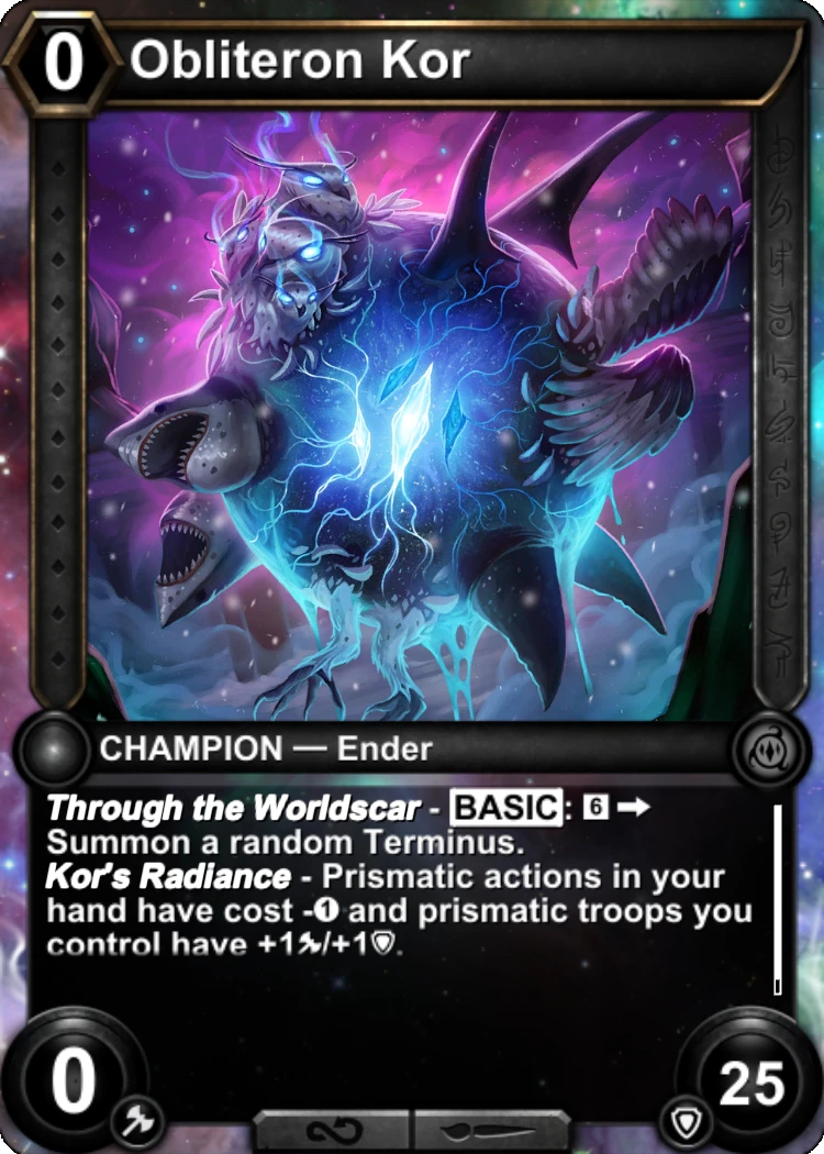Obliteron Kor: the official card image
